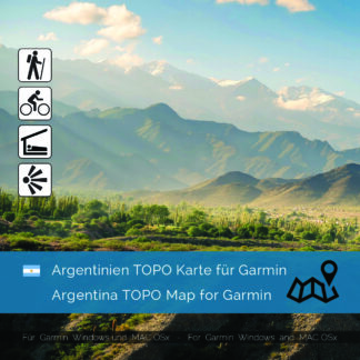 Topographic map Argentina for Garmin navigation devices Download