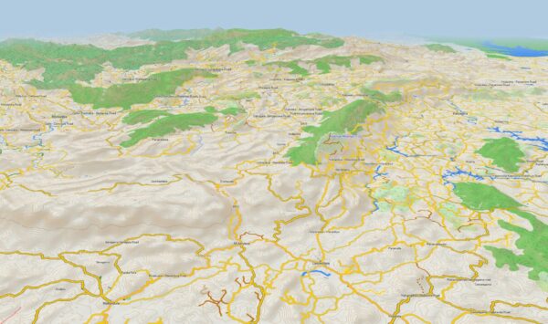 Topographic map Garmin sample Asia DEM map