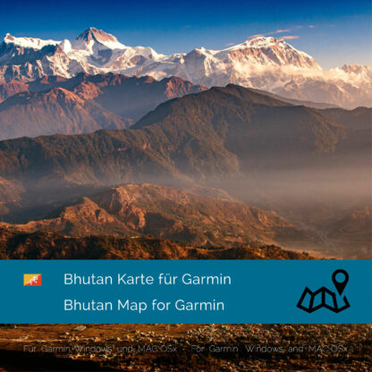 Bhutan - Download GPS Map for Garmin PC & MAC