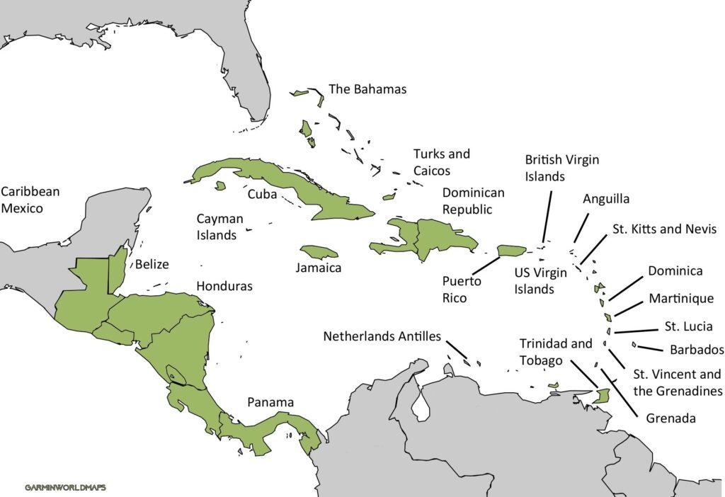 Central America Topo Map Garmin