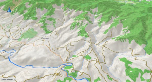Topographic map sample Central America DEM map