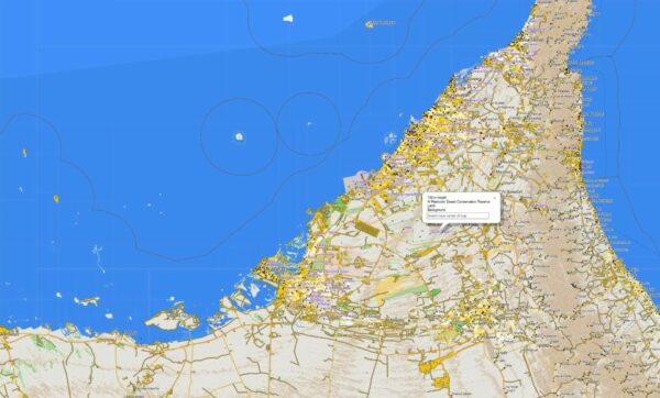 Topographic map Garmin sample GCC States DEM map