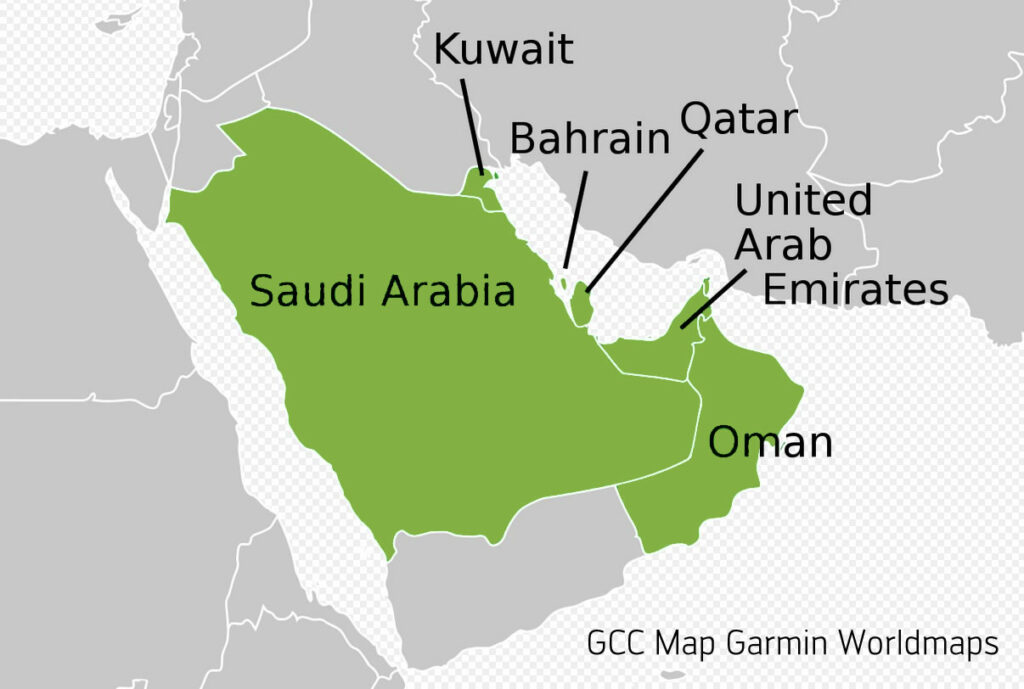 GCC coverage map - Garmin Maps