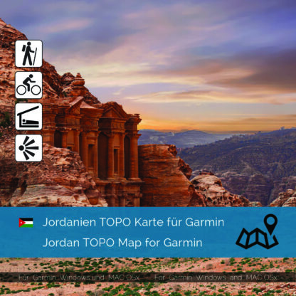 Topographic MapJordan for Garmin navigation devices Download. Map is Plug & Play ready. Download includes also the Map-Installer for Windows and Mac PC