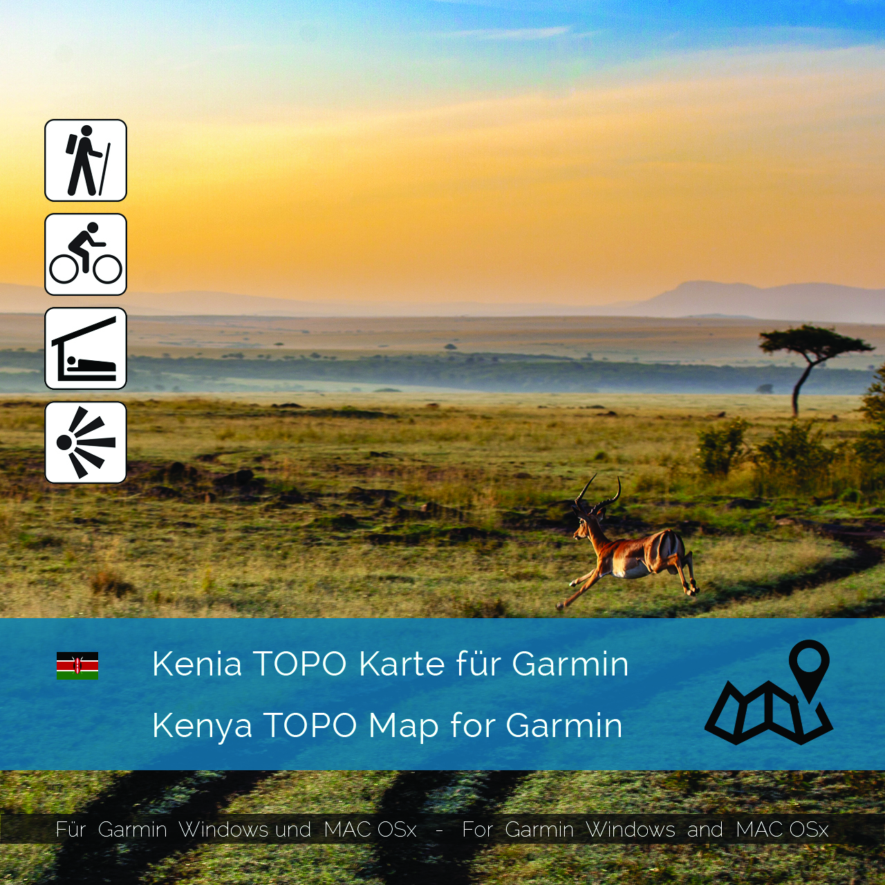 Download topographic map Kenya for Garmin Garmin WorldMaps