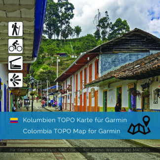 Download topographic map Colombia for Garmin