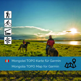 Download topographic map Mongolia for Garmin