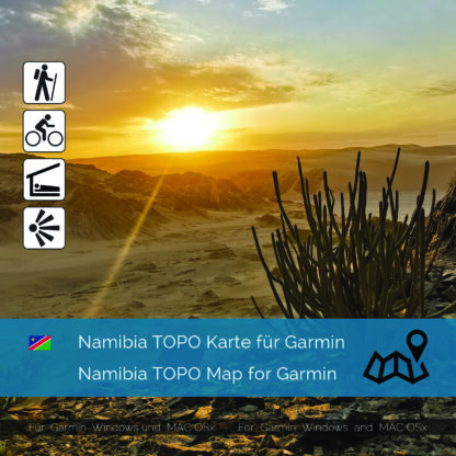 Download topographic map Namibia for Garmin | Garmin WorldMaps