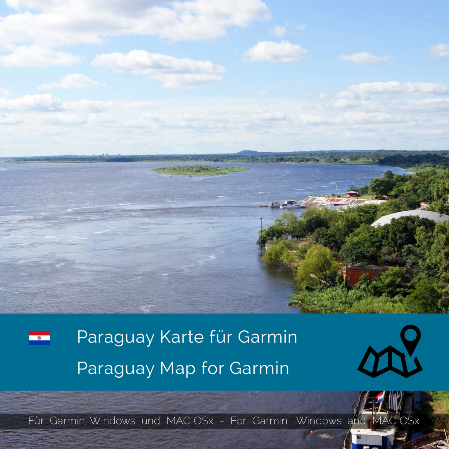 Paraguay Map for Garmin Garmin Worldmaps Map Shop