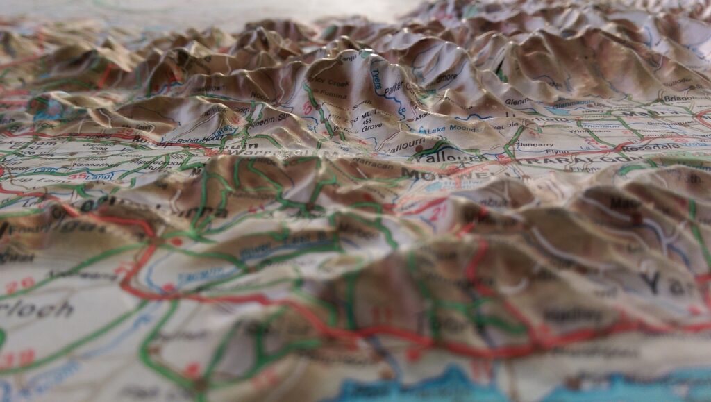 Topographical Garmin map for download.