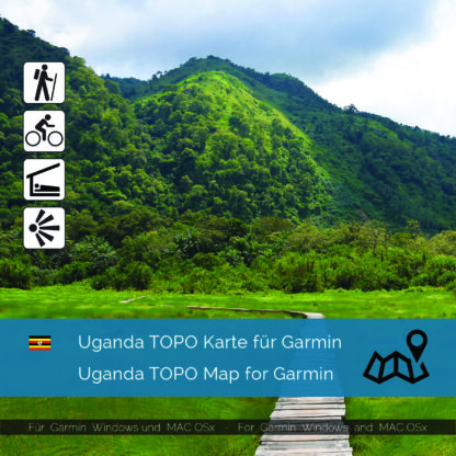 Download topographic map Uganda for Garmin | Garmin WorldMaps