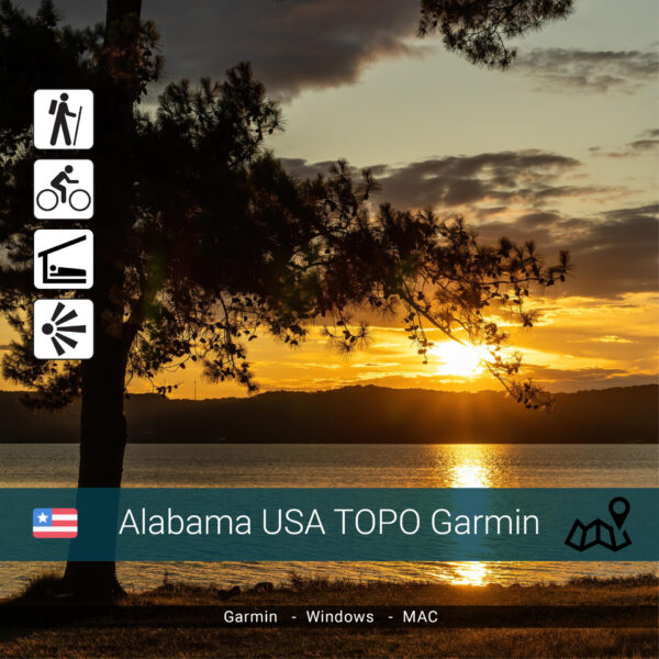 Alabama USA Topographic Map Garmin